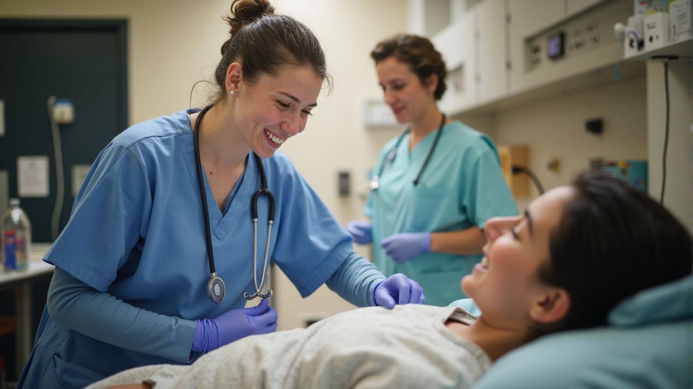 Nursing students in Arizona community college ADN program practicing in simulation lab.