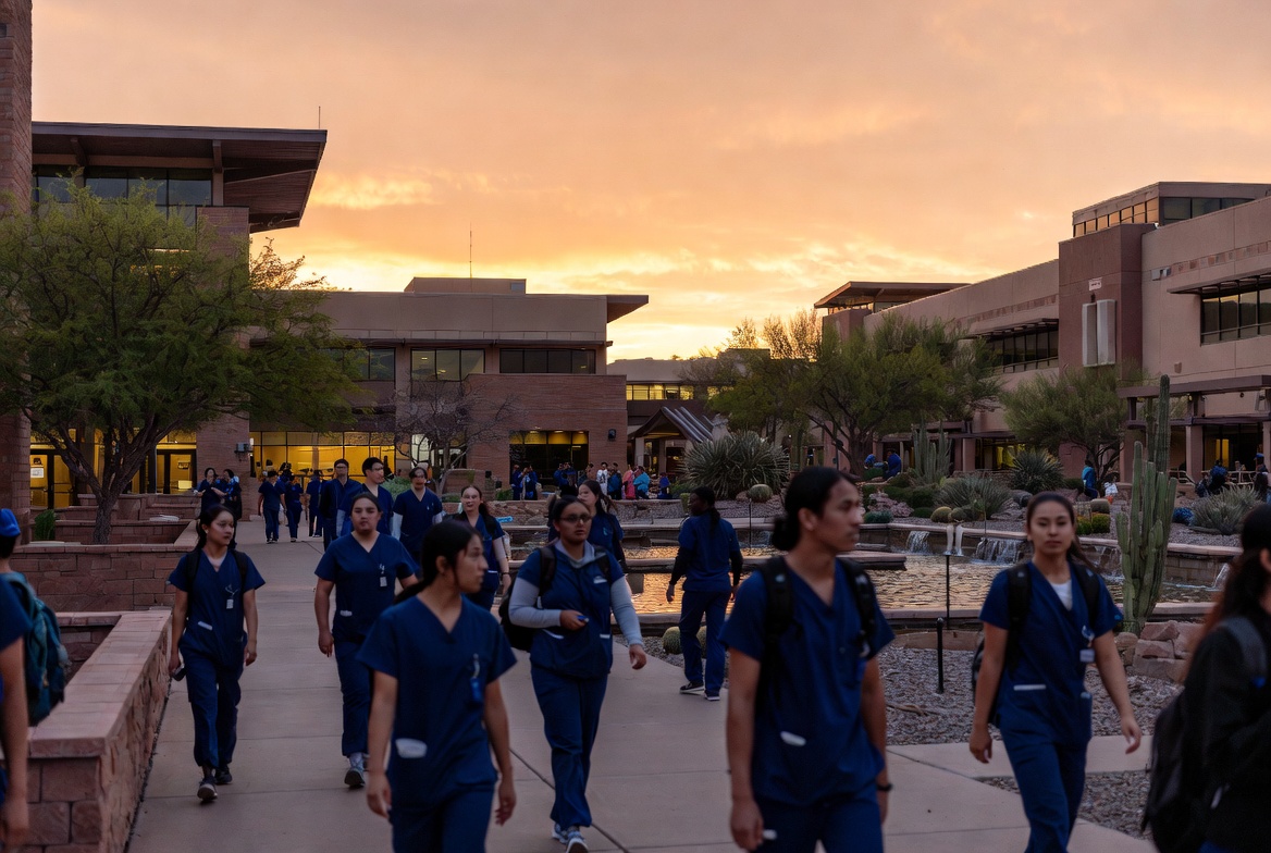 Arizona community college nursing students representing affordable ADN program costs.