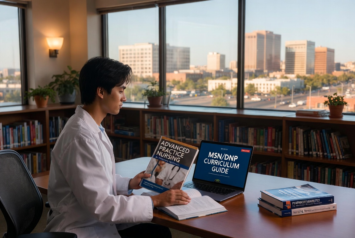 Graduate nursing student studying MSN and DNP coursework in Arizona.