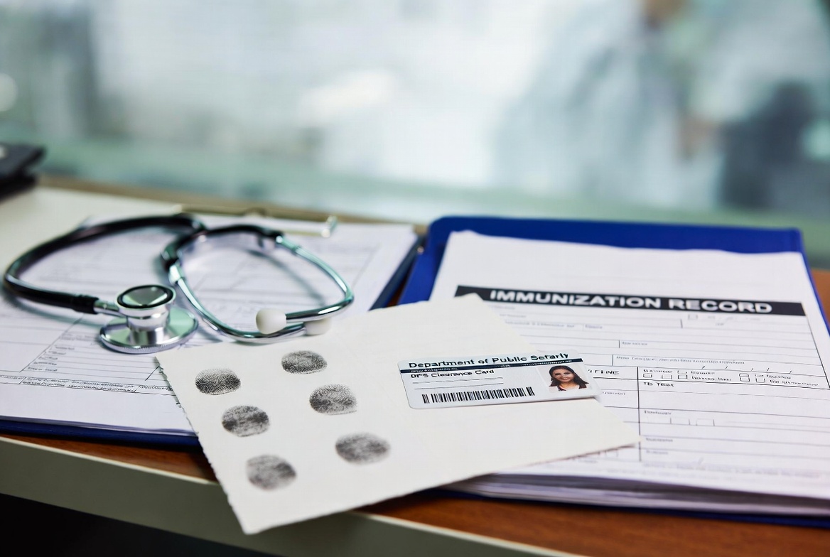 Background check and immunization documents required for Arizona nursing programs.