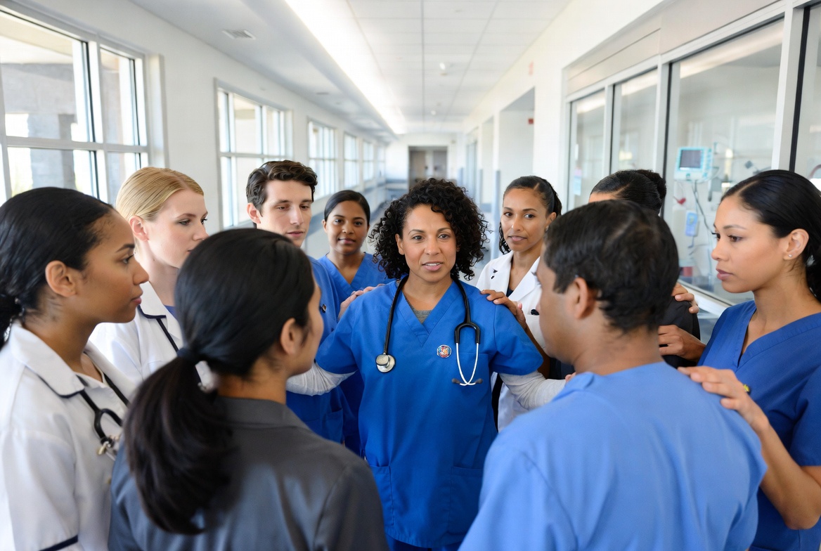 BSN nurse leading team in an Arizona hospital representing career advancement.