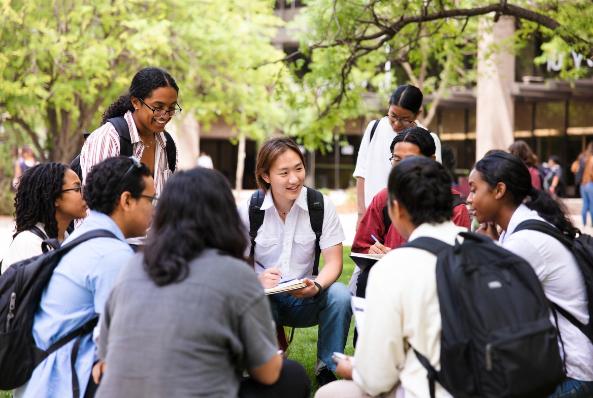ASU students studying integrative health practices on campus in Arizona.