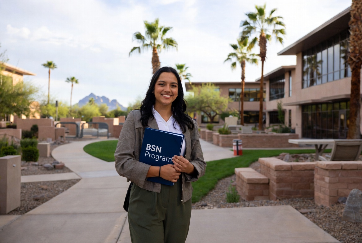 Prospective nursing student exploring fast BSN pathway options in Arizona.