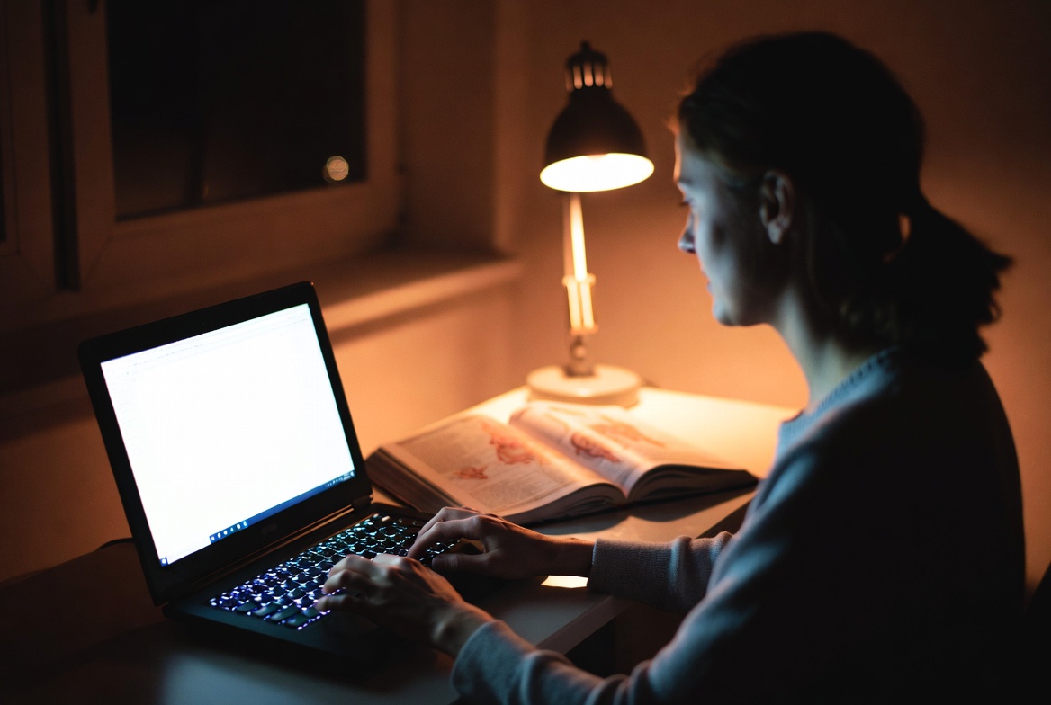 Durable laptop with backlit keyboard for nursing students studying late