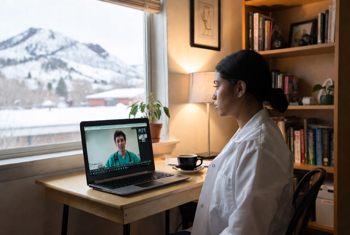 Laptop used for hybrid nursing courses at Northern Arizona University