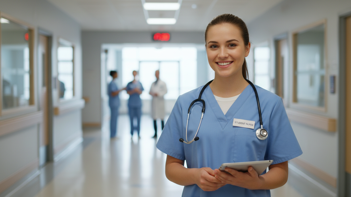 Prepared nursing student confidently completing Arizona clinical rotation.