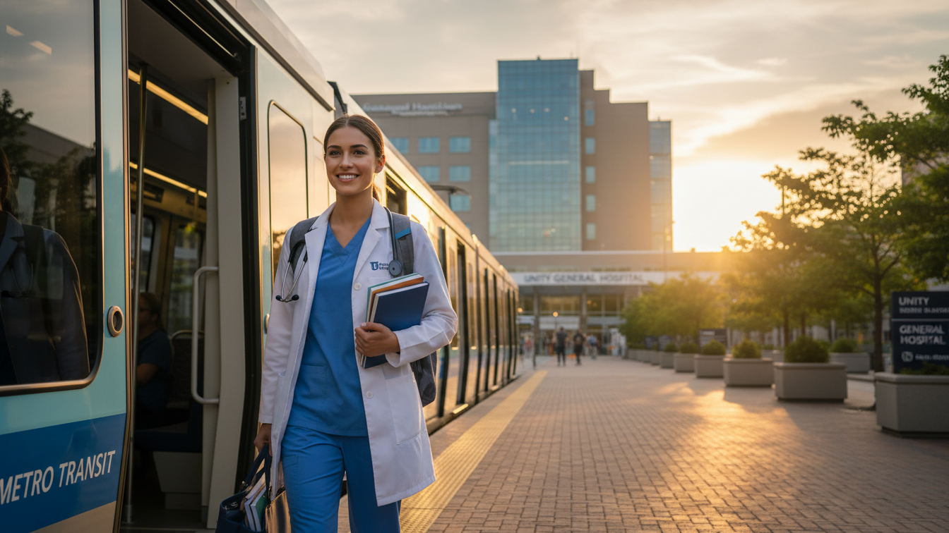 Arizona nursing student beginning successful career with stress-free commute.