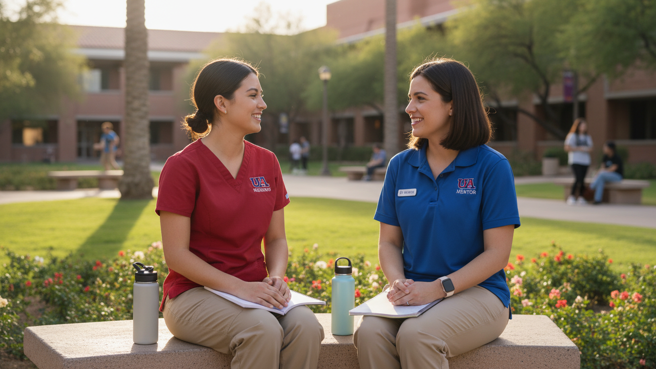 University of Arizona CAPS mental health support for nursing students.