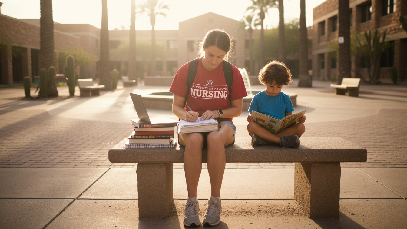 University of Arizona nursing program supporting student parents with childcare.