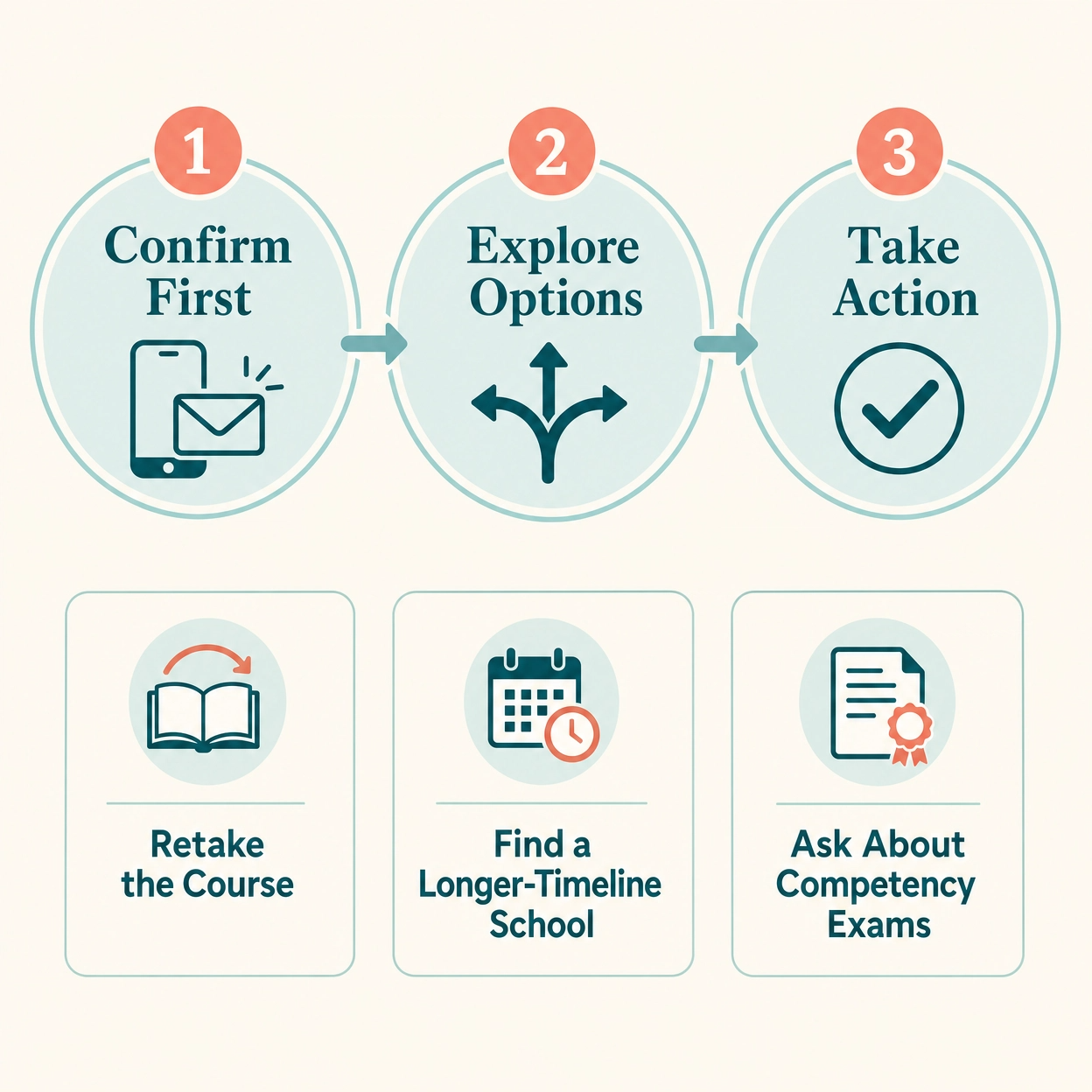 3-step action plan infographic for what to do when your Arizona nursing school prerequisites have expired