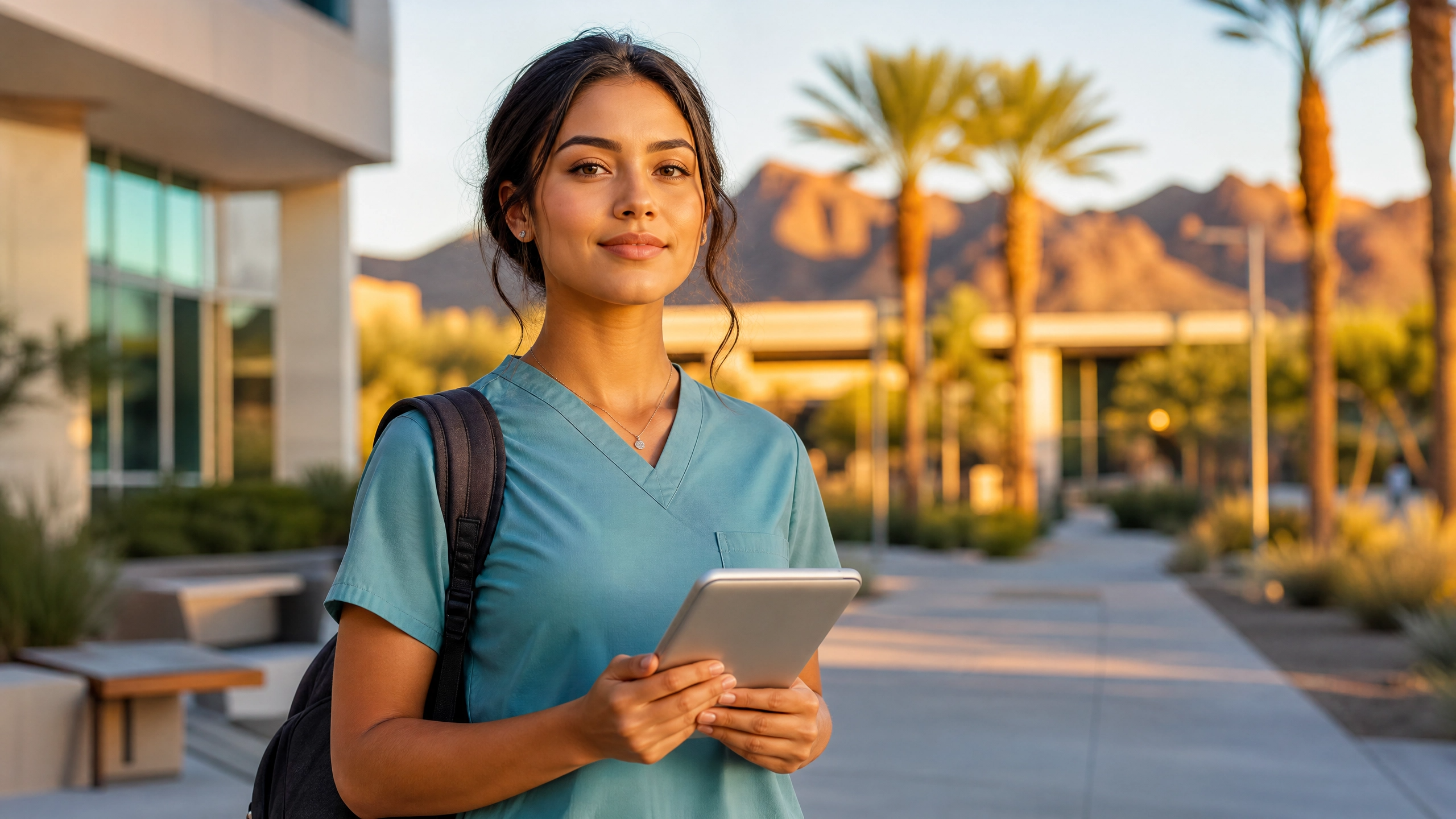 Prospective nursing student deciding on her Phoenix BSN program path after completing her Chamberlain review