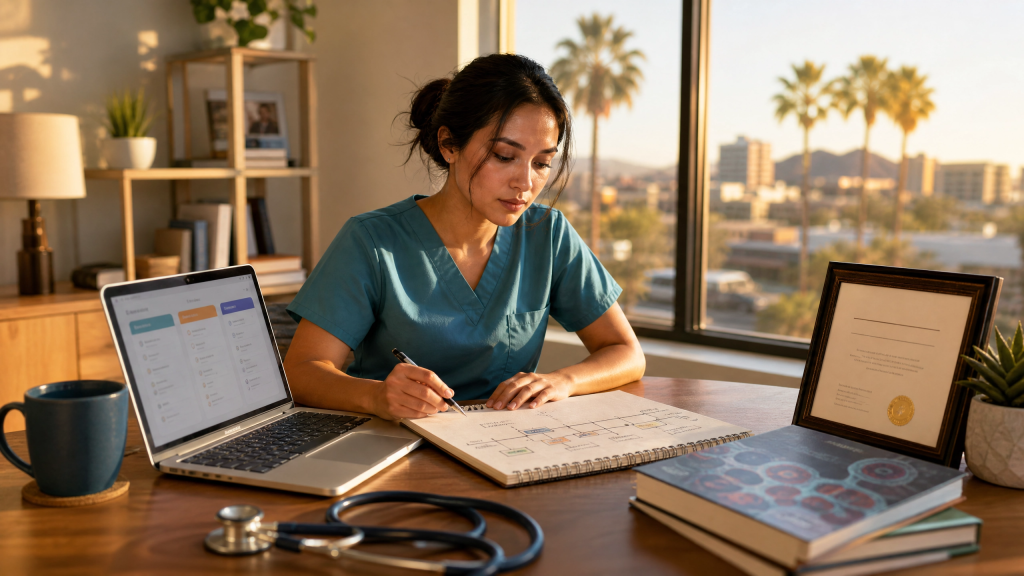 Career-changer planning her accelerated BSN program path in Arizona to become a registered nurse