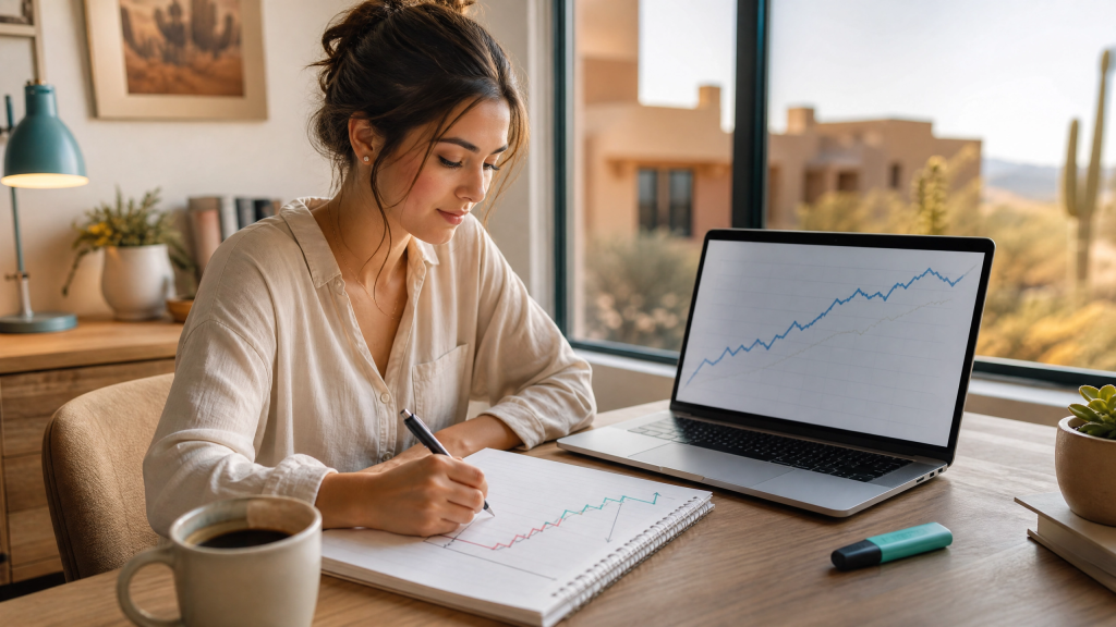 Arizona nursing graduate studying how the NCLEX computerized adaptive testing algorithm adjusts question difficulty